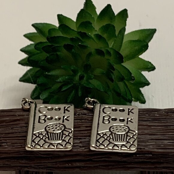Cooking Earring, Book Earring, Cookbook Earring, Chef Earring, Funny Food - Picture 2 of 4